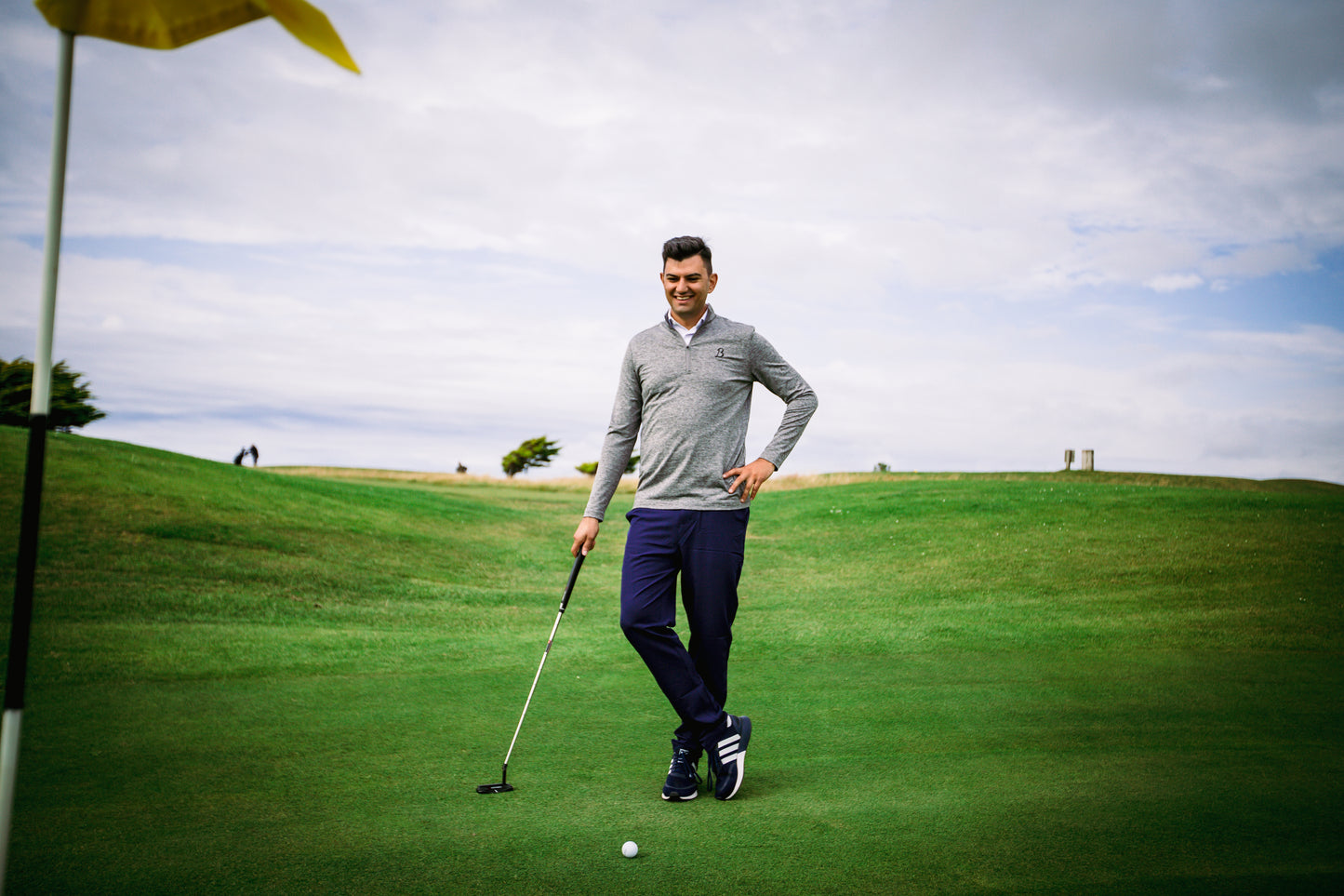 Grey Long Sleeve 1/4 Zip Midlayer