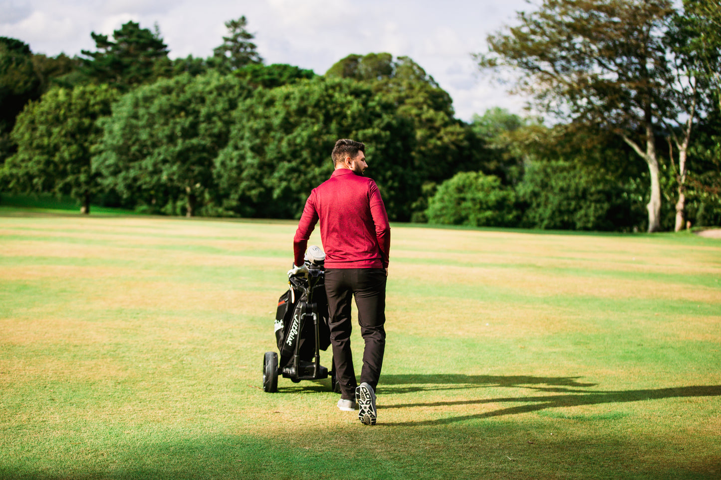 Red Long Sleeve 1/4 Zip Midlayer